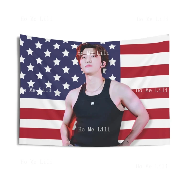 Флаг Джежемина Kpop Американский флаг Гобелен Декор Подарок для фанатов