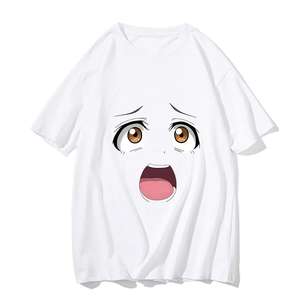 

LoveLive! School Idol Project Umi Sonoda T Shirts Kawaii/Cute 100% Cotton T-shirts Surprised Expression Cartoon MEN Short Sleeve