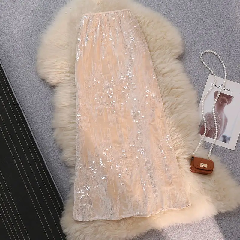 Женская Вельветовая юбка-годе средней длины с высокой талией