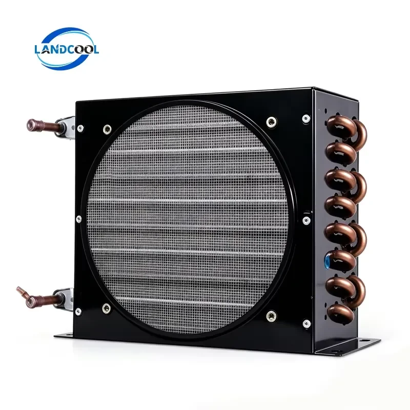 Фото Конденсатор LANDCOOL с сертификацией CE, 3HP(S) FNF-5.5/20, 5.5 кВт, для систем охлаждения и теплообмена, для овощных холодильных камер №1
