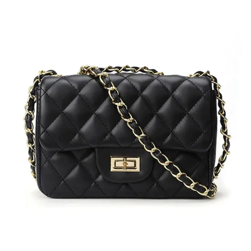 

Quilted Shoulder Bags for Women Designer Black Chain Purse Small Classic Leather Crossbody Clutch Handbag