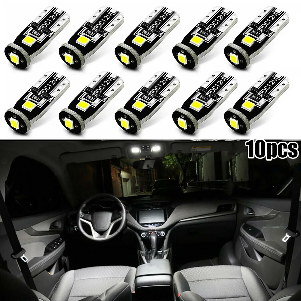 

10pcs Ultra White T10 PX 3-SMD LED Light Bulbs 194 168 2825 175 W5W 192