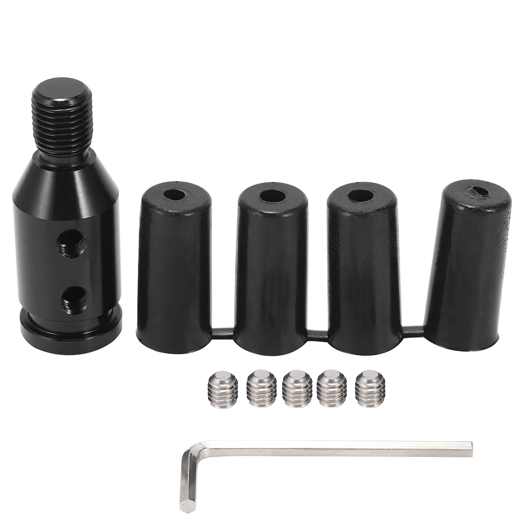 Universal Aluminum Shift Knob Adapter For Non Threaded Shifters 12X1.25Mm,Car Accessories (Black)