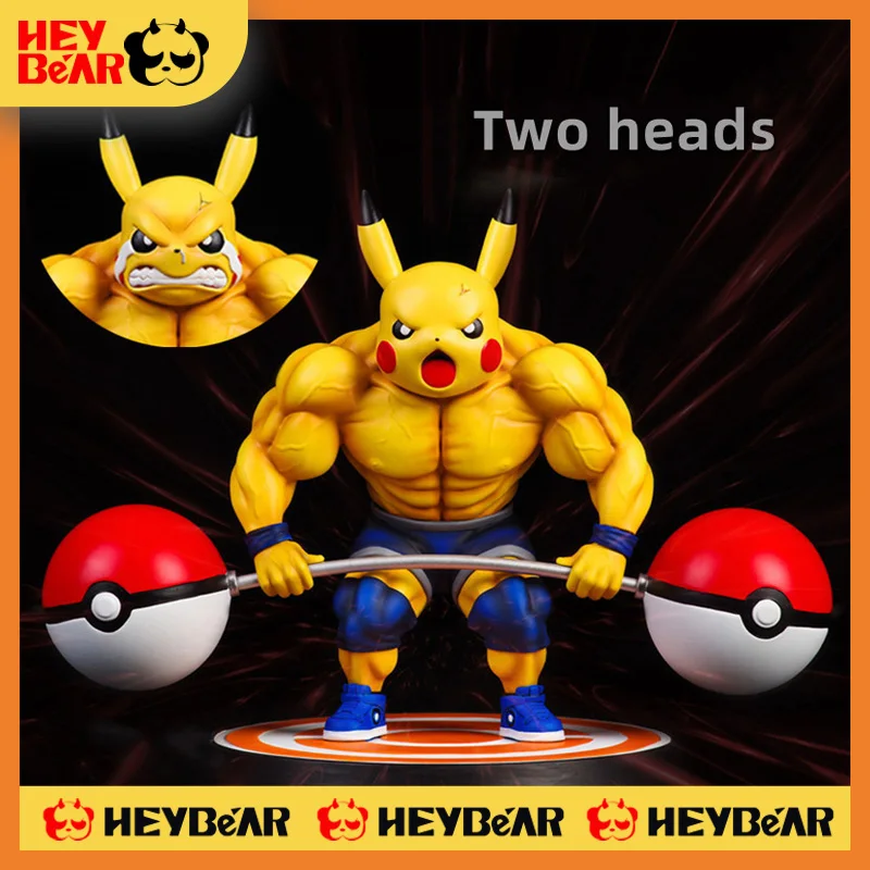 

Pokemon Muscle Pikachu Fitness Anime Figure Action Figurine PVC Statue Model Collection Desk Decoration Toys Birthday Gifts Kids