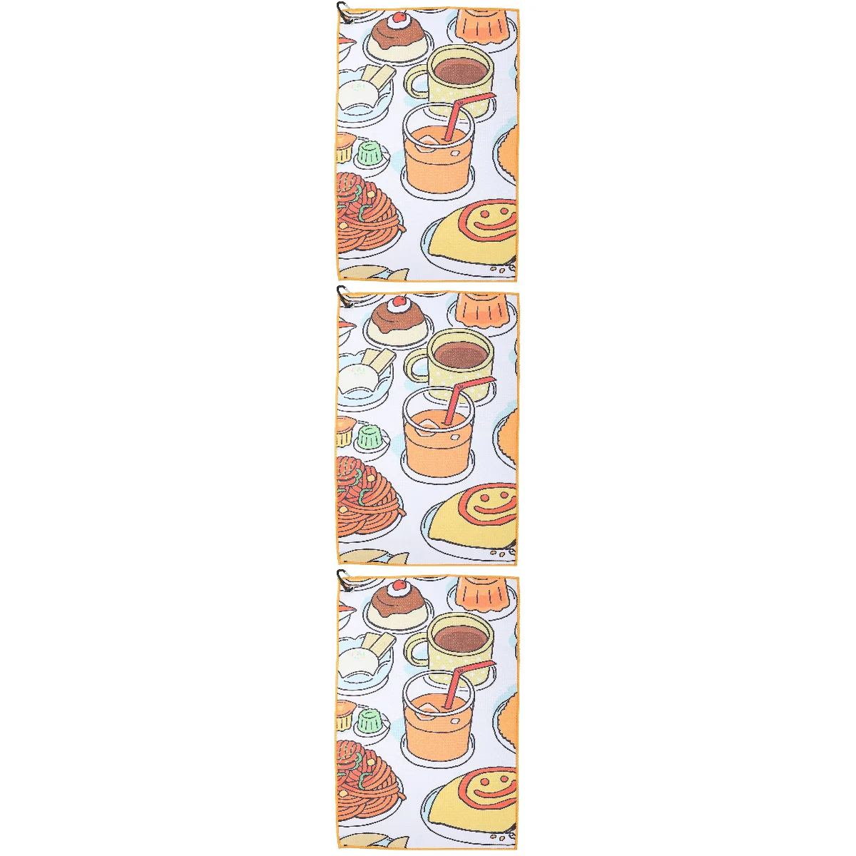 

3pcs Lovely Pattern Golf-club Towel Dry Towel Golfing Towel Breathable Golf-Balls Towel