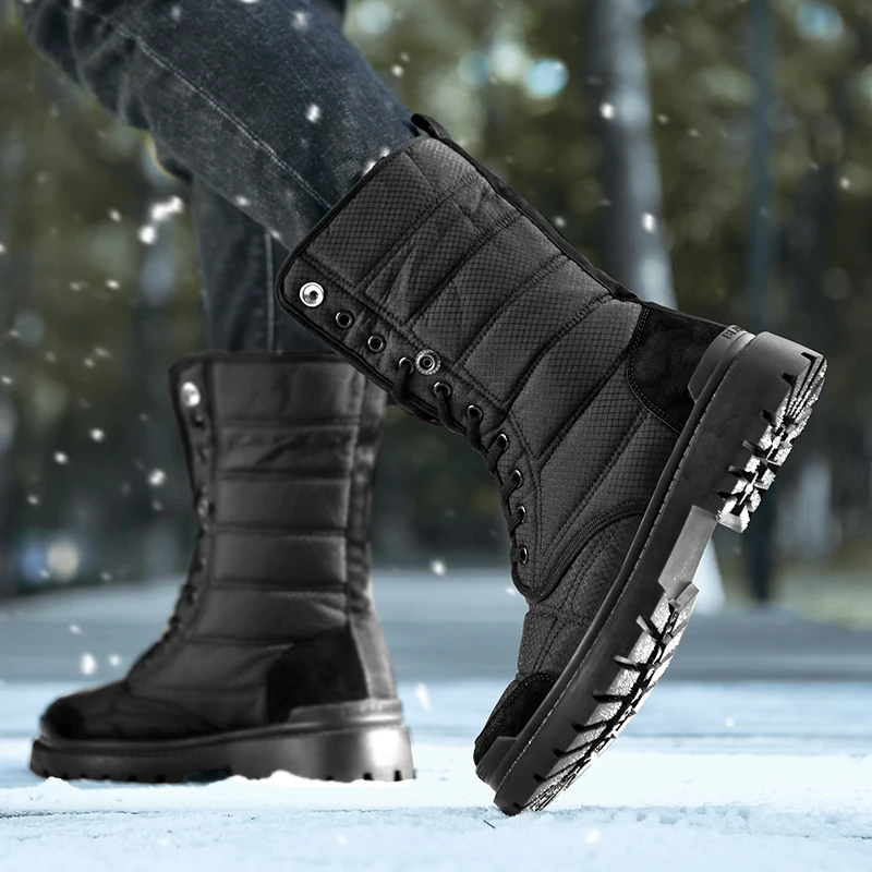 New Winter Snow Boots Women Men Waterproof Hiking Boots Warm High Top Outdoor Sports Shoes Non-slip Hunting Boots Big Size 38-48