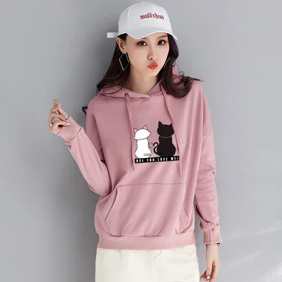 

2022 New Harajuku Sweater Women's Autumn and Winter Hooded Ins Net Red Student Korean Version Loose Women's Jacket