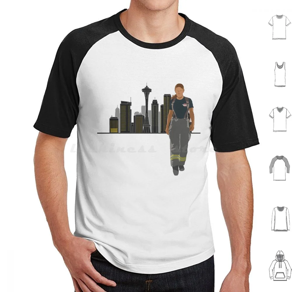 

Футболка Grac Fire 6Xl, хлопковая крутая футболка 19 дюймов, Пожарная служба, Пожарная служба, ТВ-шоу, Сиэтл