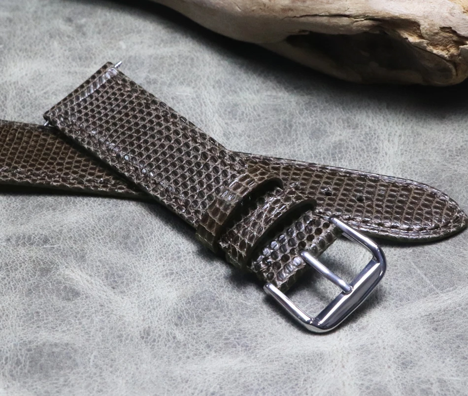 New High quality men Woman Upscale Watch belt 18 19 20 21 22mm Genuine Lizard skin Watch Band Watchband Handmade Bracelet Strap