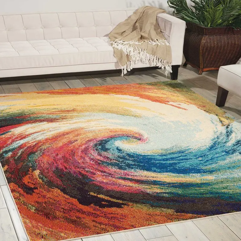 

Celestial Abstract Wave 5'3" x 7'3" Area Rug, (5x7)