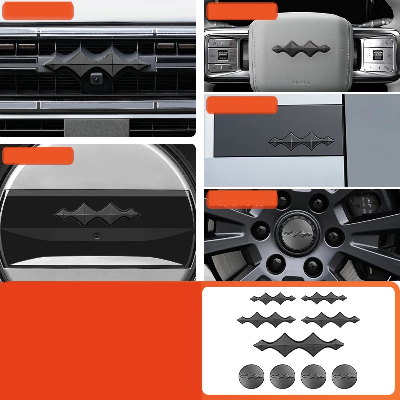 Для BYD Leopard 5 2023-2024 автомобильный Стайлинг Дарт Вейдер декоративные наклейки передние и задние черные переводные наклейки автомобильные аксессуары