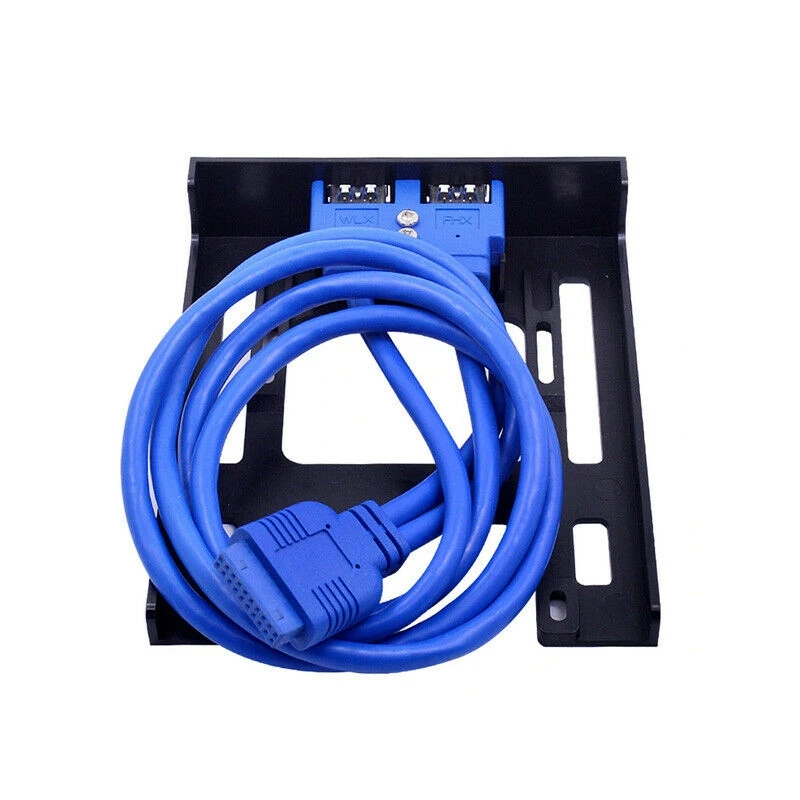 2 Ports USB 3.0 Front Panel Floppy Disk Bay 20 Pin USB3.0 Hub Expansion Adapter Cable Plastic Bracket for PC desktop | Компьютеры и