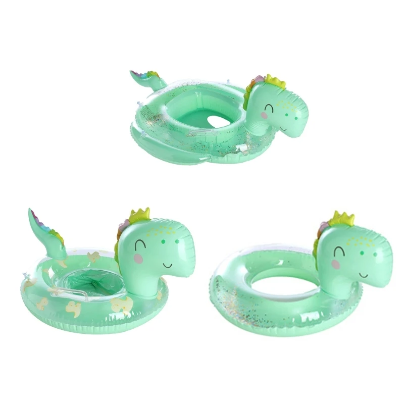 

Baby Swimming Float Ring Inflatable Dinosaur Floats with Safety Handles Pool Toy High Quality