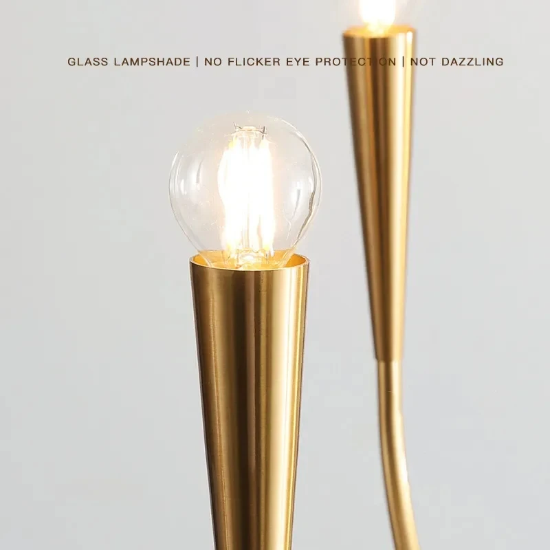 Медная светодиодная люстра BUYBAY для столовой гостиной Золотая роскошная