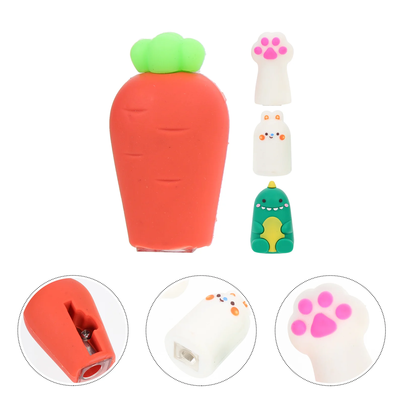 

Sharpener Kids Sharpenersstudent Cartoon Animal Supplies Stationery Lovely Hole Single Tool Pencilssmall Pen Carrot Tiny