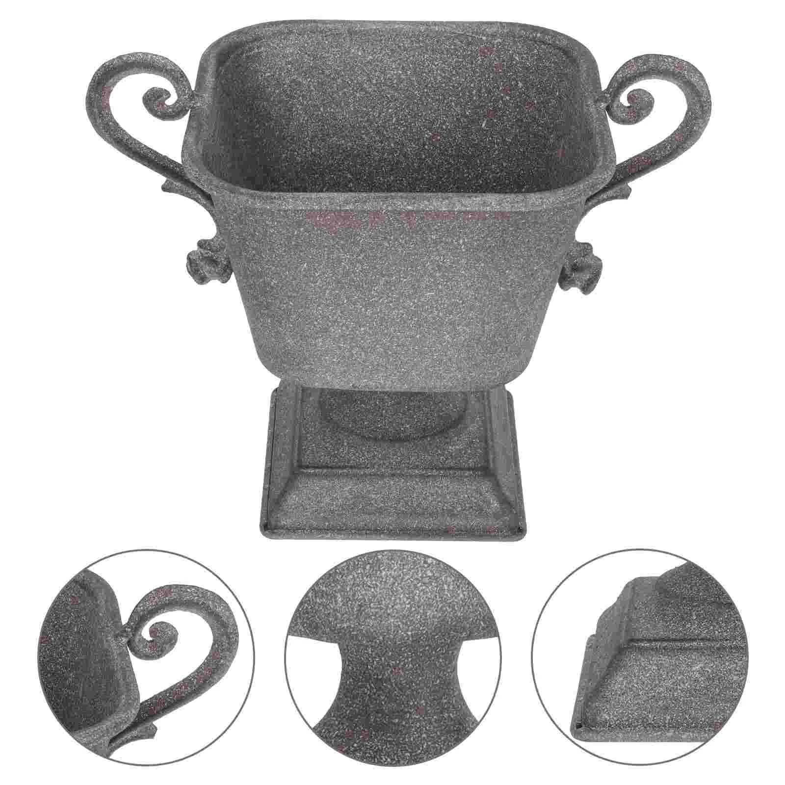 

Household Pot Retro Flower Floral Vase Planter Iron Succulent Bucket Arrangement