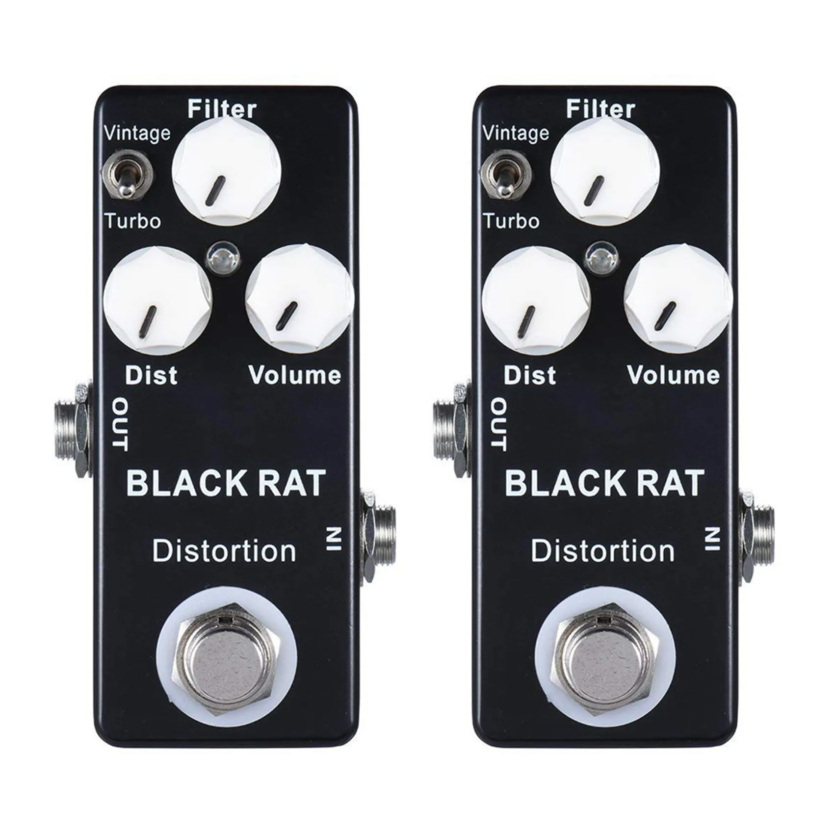 

Мини-педаль для гитары Mosky 2X Black RAT Distortion