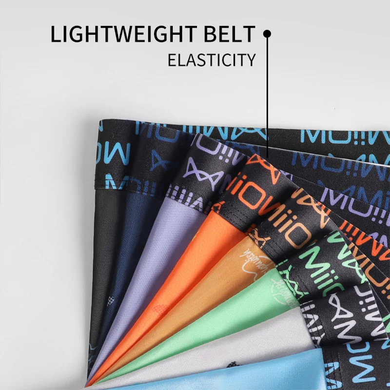 MiiOW 3Pcs Printing Boxers Men Underwear Breathable Innerwear Man Lingerie Boxer Men Panties Comfort Male Trunks Underpants