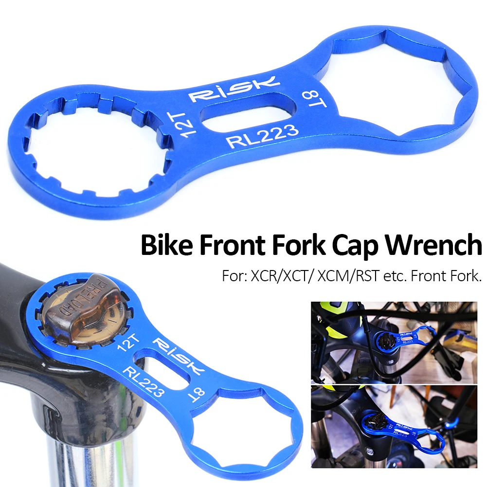 

1PC Bike Front Fork Cap Wrench Bicycle Fork Repair Tools Double Head Front Fork Wrench Compatible with XCM/XCR/XCT/RST
