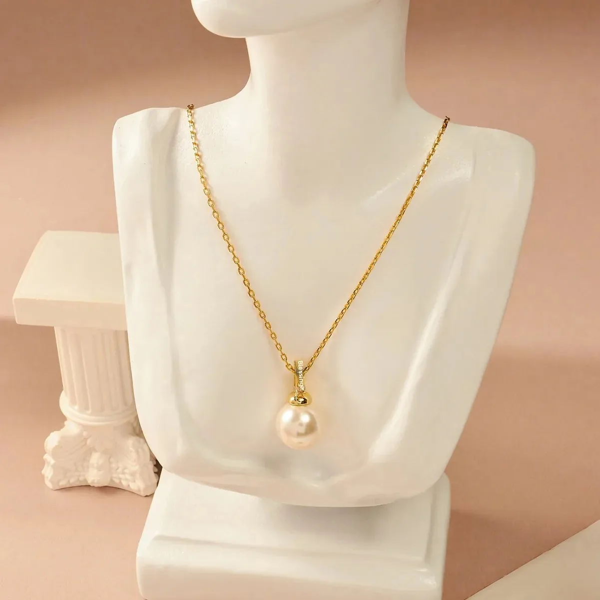 Ожерелье с подвеской из жемчуга Shi Huanglo простое элегантное романтическое милое