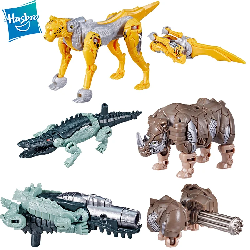 

In Stock Hasbro Transformers Rise of The Beasts Cheetor Skullcruncher Rhinox Battle Master Robot Action Figure Model Gift Toys