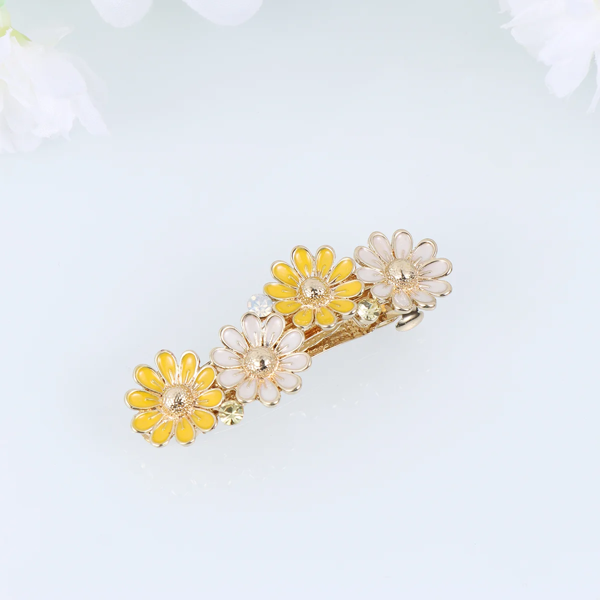 

Hair Flower Clips Clip Spring Daisy Barrettes French Ponytail Hairpinaccessories Pin Metalwomen Holder Crystal Holders Banana