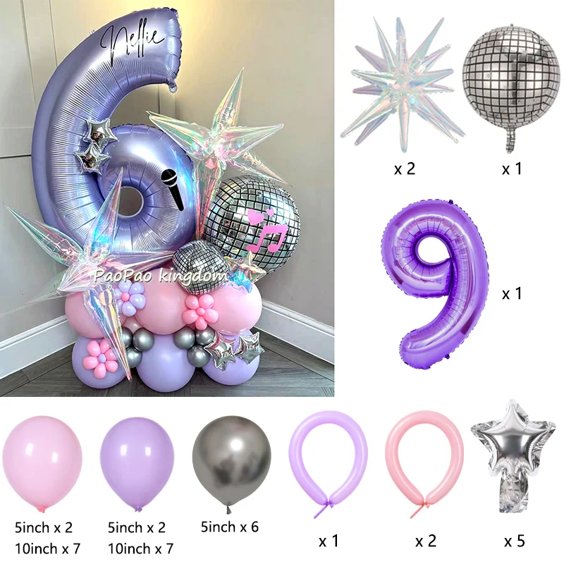 

Набор воздушных шаров Kpop Demon Hunters для девочки 19 шт