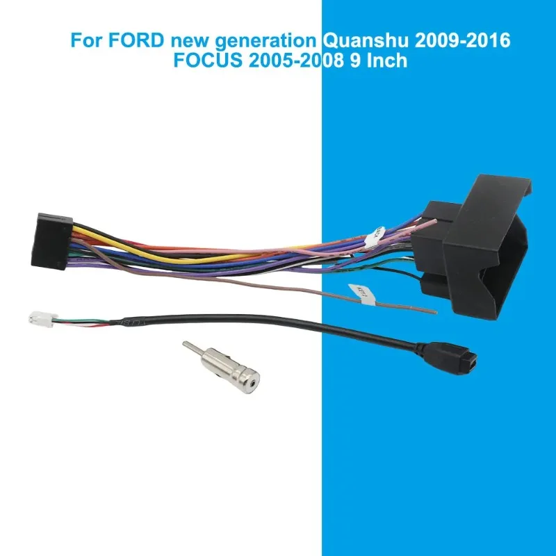 Фото 9-дюймовая 2Din-рамка автомобильного радио для FORD нового поколения Quanshu 2009-2016 FOCUS 2005-2008, комплект стереоадаптеров №1