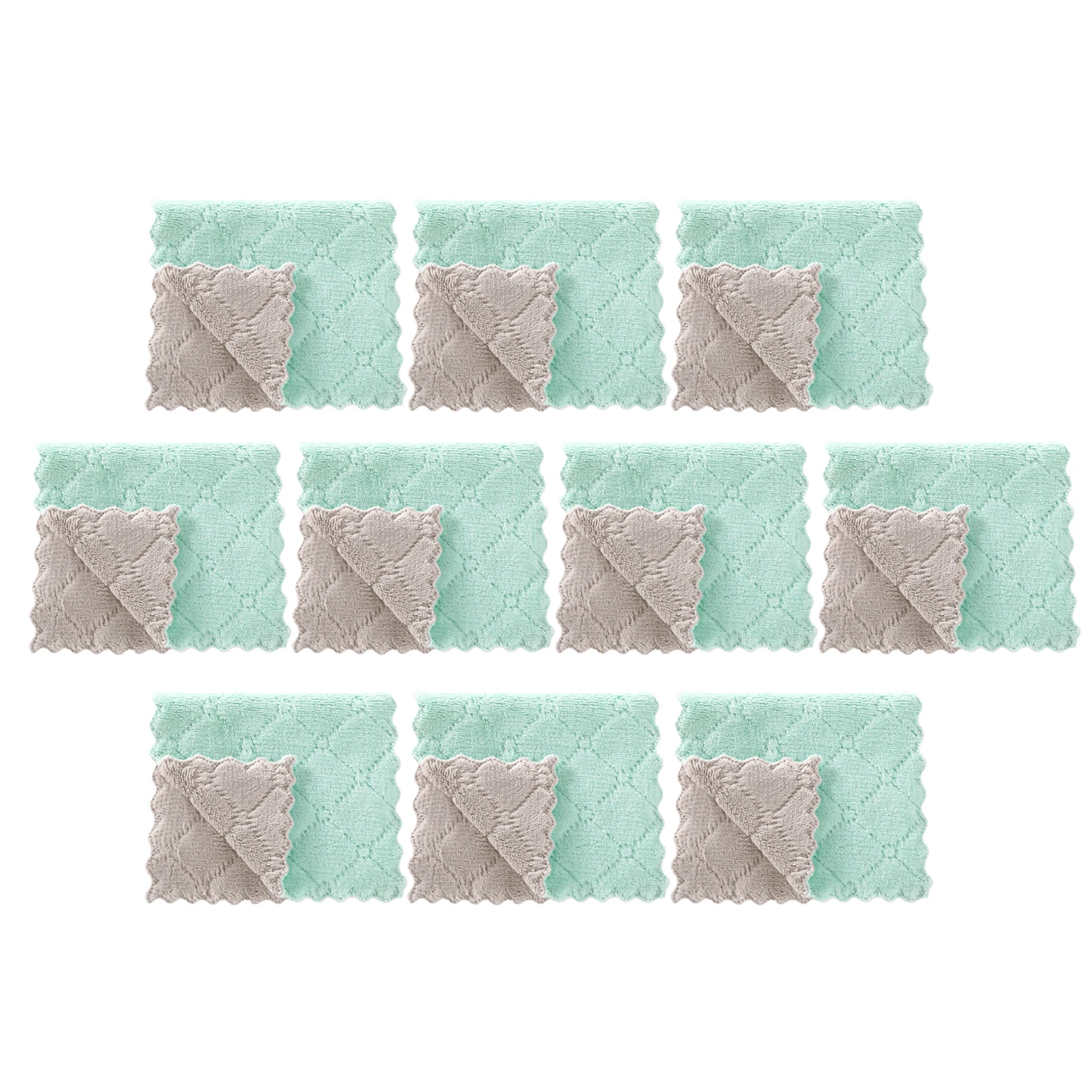 

Kitchen Dishcloths Set Of 10 Soft Coral Velvet Dishcloths Reusable Highly Absorbent Reusable Cleaning Cloths Washable Fast