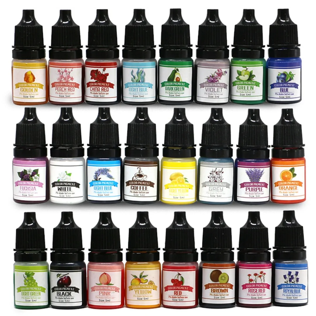 

New 24 Color 10ML Concentrated Colorant Oily Resin Pigment Liquid Dye For DIY Jewelry Making Coloring Craft