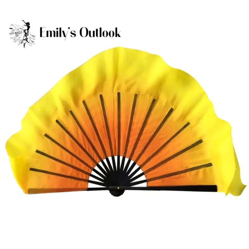 Натуральный шелк короткий Веер-Вейл двухслойный двойной вентилятор пары (1л + 1р)