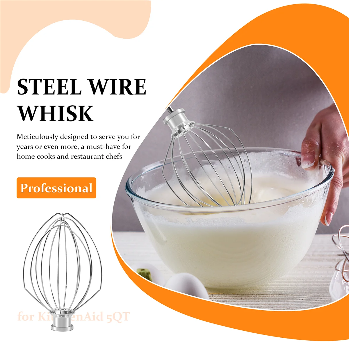 K5AWW проволочный венчик из стальной проволоки нержавеющей стали миксер для