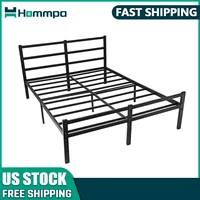 Hommpa Queen Bed Frame with Headboard 14 inch Heavy Duty Queen Size Metal Platform Bed Frame No Box Spring Needed Anti-Slip US