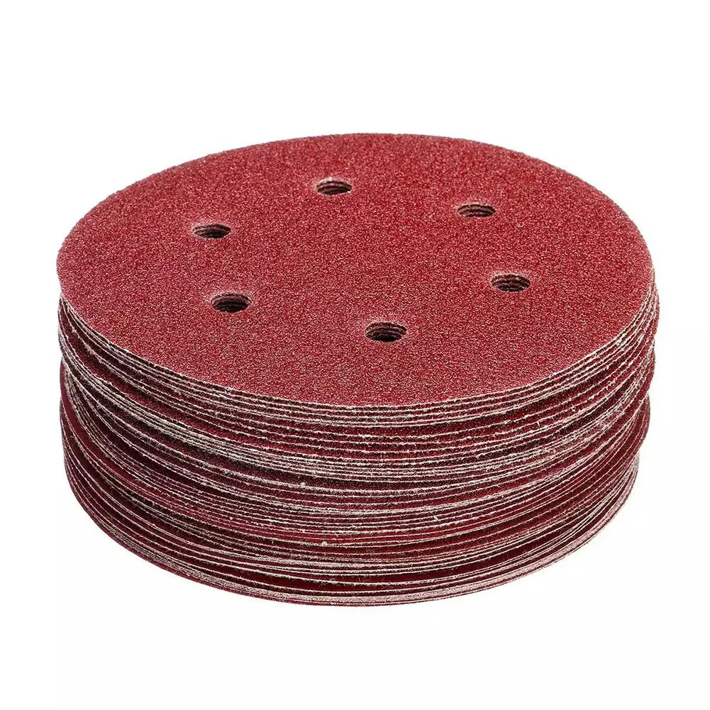 

10pcs Alumina Sandpaper 225mm 6 Hole 40-2000 Grit For Polishing Grinding Artificial Stone Furniture Wood Metal Abrasive Tools