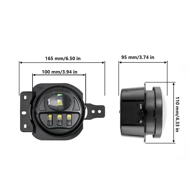 4-дюймовый автомобильный фонарь противотуманные фары сигнальная лампа для Jeep JL