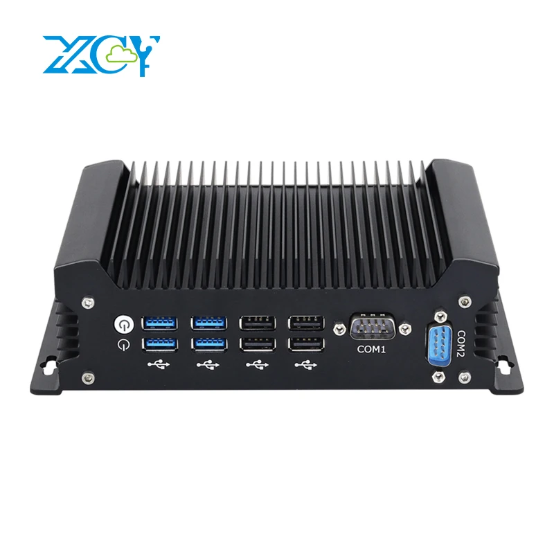 XCY безвентиляторный мини ПК Intel Core i5-4278U 2x DB-9 RS232 двойной гигабитный Ethernet 8xusb HDMI VGA