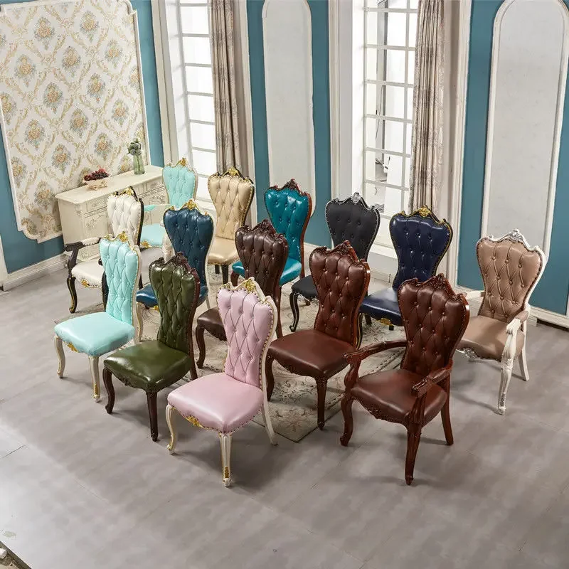 

Кожаные красивые обеденные стулья, роскошные дизайнерские стулья в скандинавском стиле для гостиной, бесплатная доставка, мебель для дома