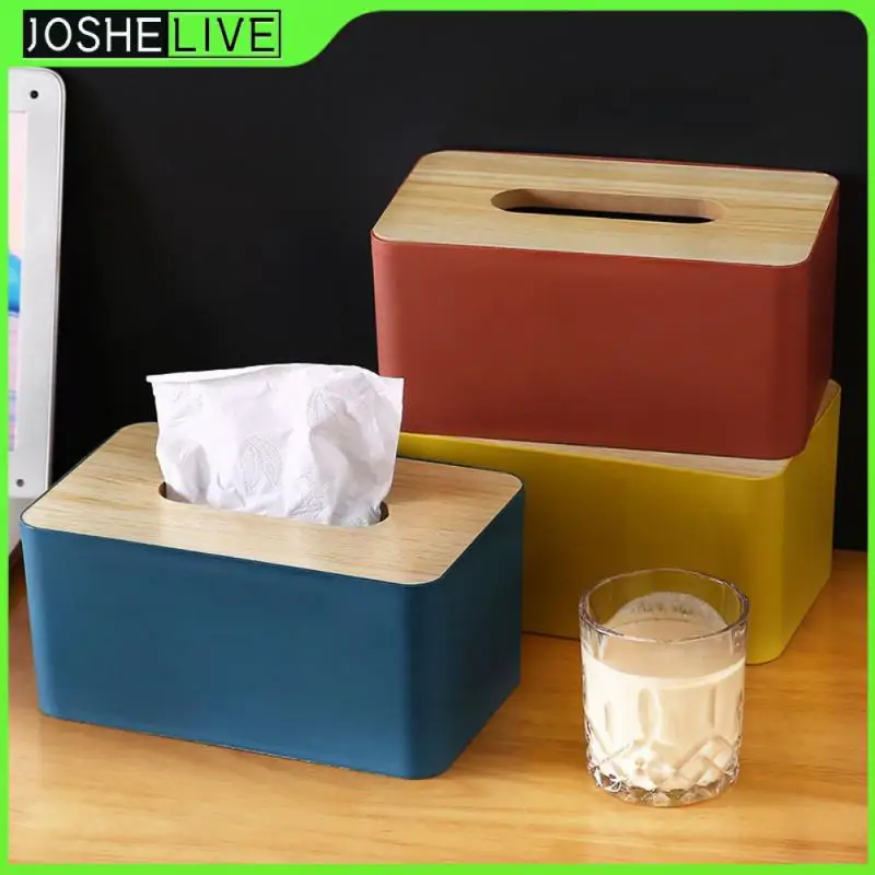 

Wooden Tissue Box Nordic Style Lid Drawer Boxes Living Room Remote Control Storage Creative Paper Box Home Kitchen Organization