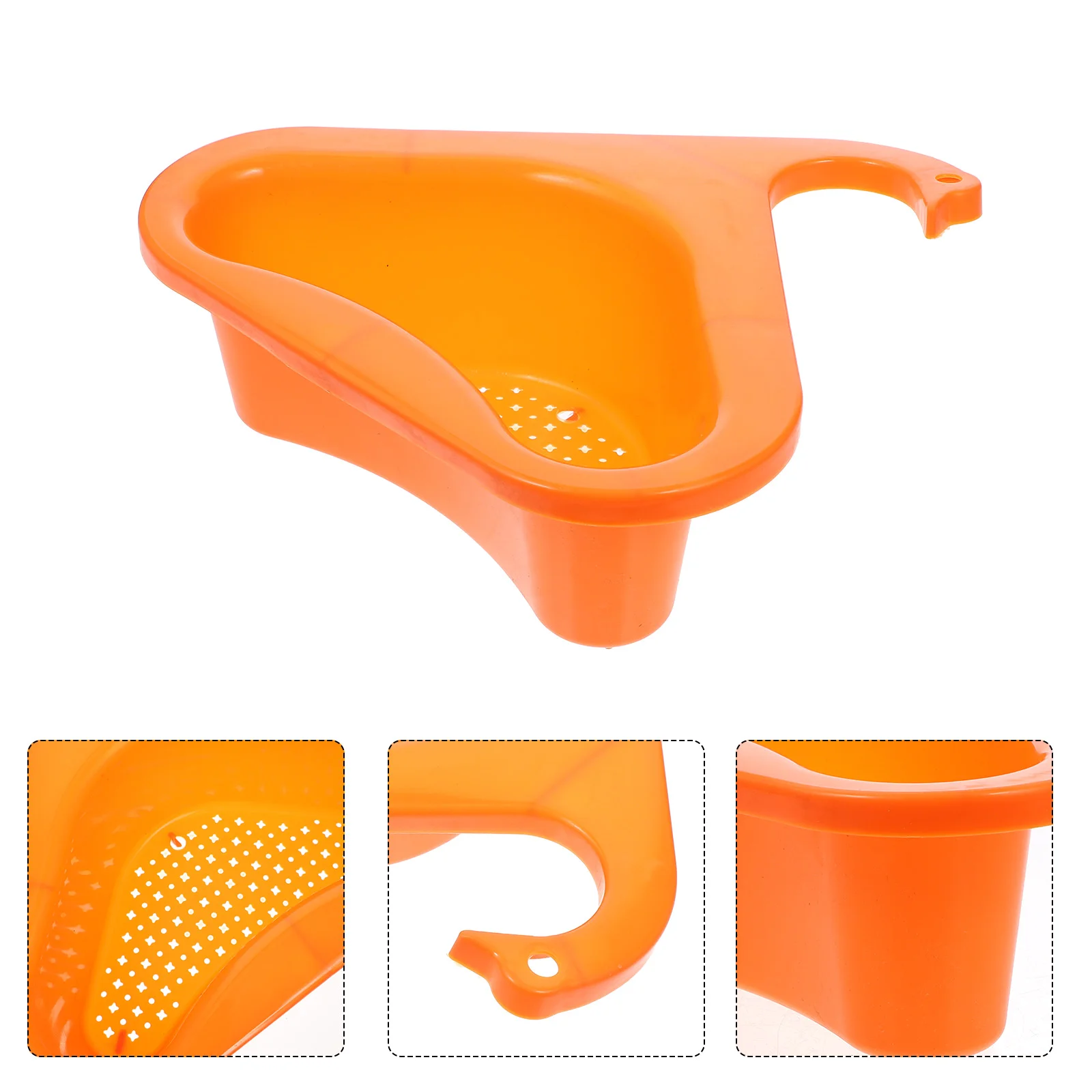 

Sink Basket Drain Strainer Kitchen Rack Corner Triangular Hanging Filter Holder Shelf Leftover Triangle Garbage Storage Stopper