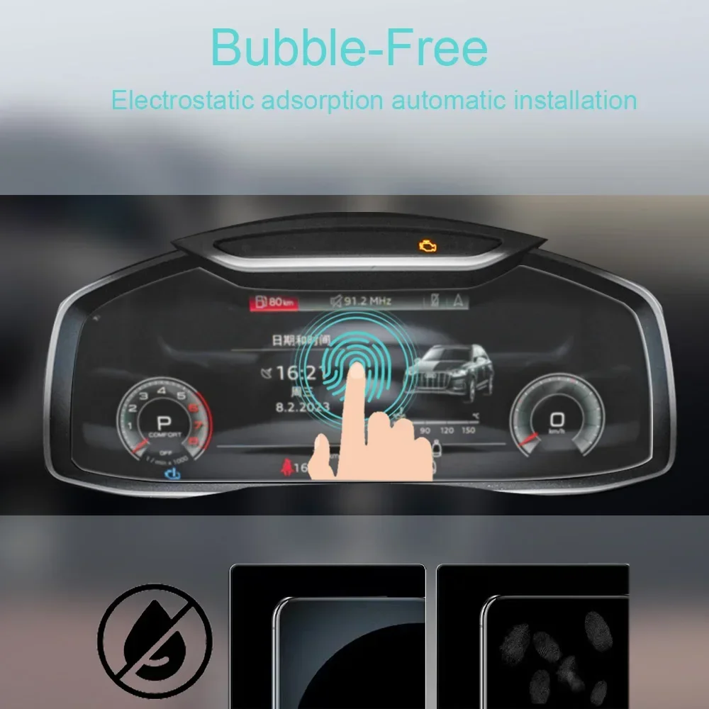 Для Audi Q7/Q8 2020-2023 Автомобильная GPS-навигационная пленка ЖК-экран Защитная из