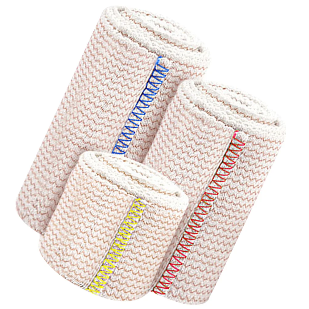 

3 Rolls Elastic Bandages Breathable Bandage Wrap Athletic Bandage for Knee Ankle Wrist
