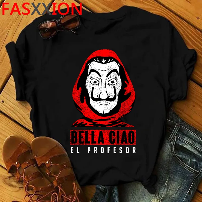 

Anime Money Heist La Casa De Papel House of Paper Bella Ciao t shirt men harajuku plus size vintage graphic tees women harajuku