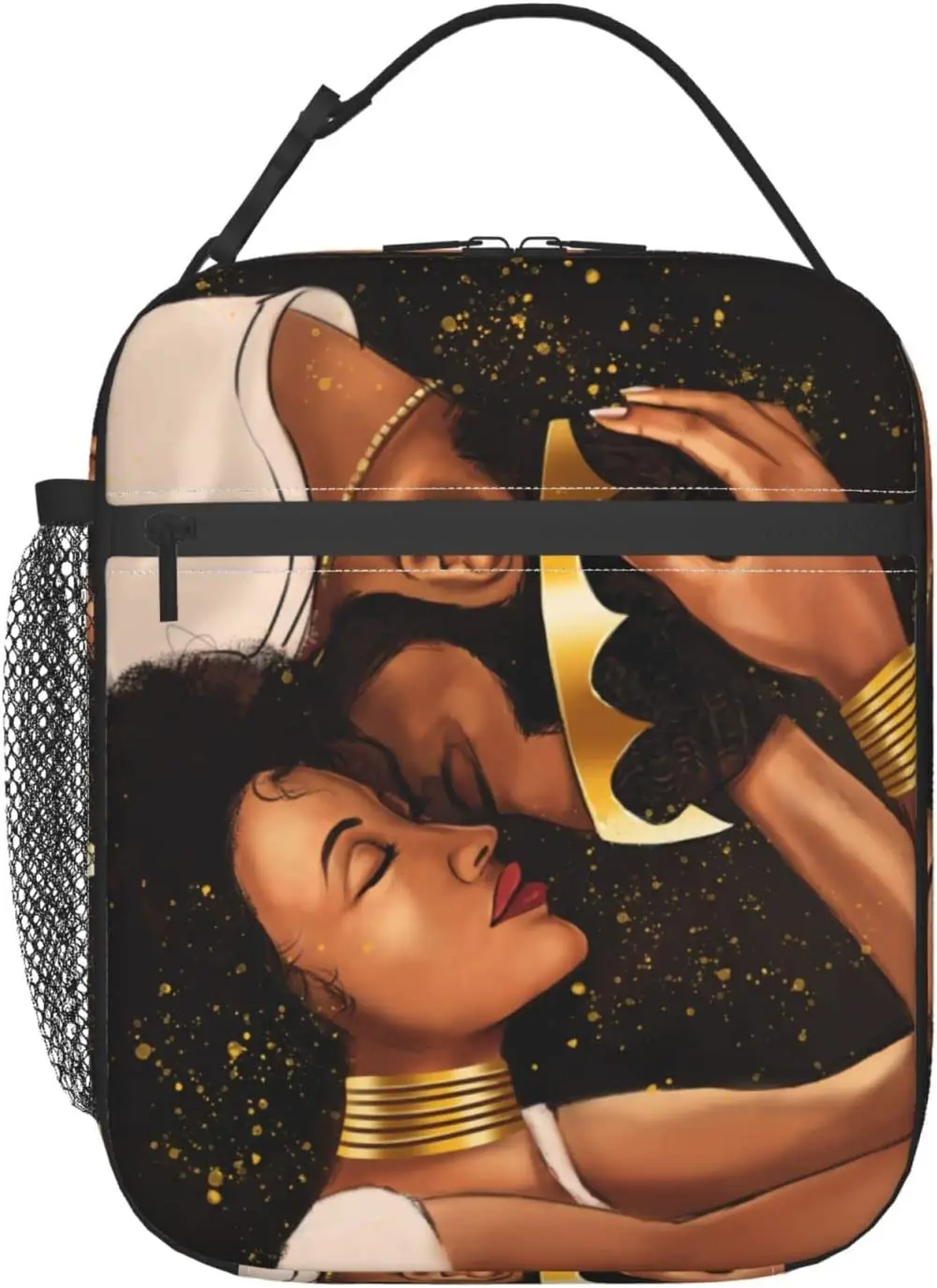 

Lunch Bag for Black Girls Lunch Box Portable Insulated Lunch Tote Bag for Women Girls Reusable or Travel/Picnic/Work Afo couple