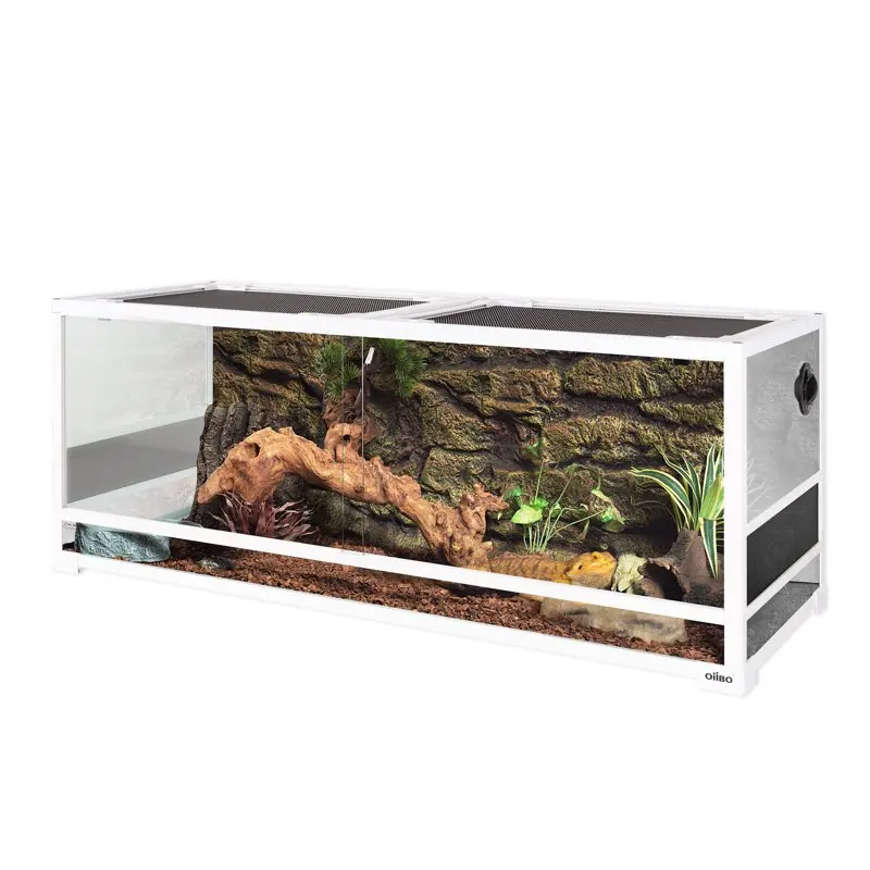 

Reptile Glass Terrarium, Sliding Doors with Screen Ventilation, 48" x 17.7" x 17.7"(64 gallon)