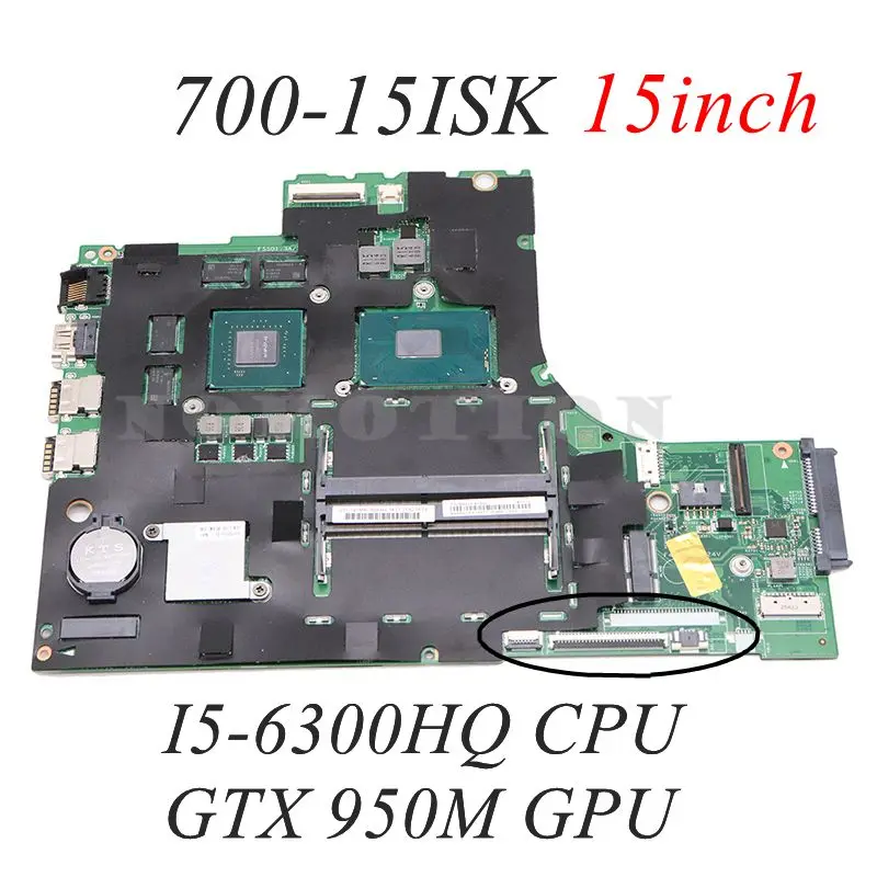 

5B20K91447 для Lenovo IdeaPad 700-15ISK PC системная плата 15 дюймов SR2FP I5-6300HQ + GTX950M 448.06R01.001M HD 530