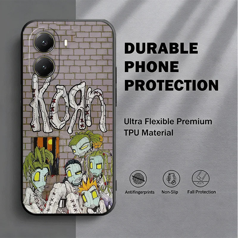 Чехол для телефона K-Korns Rock Band для Xiaomi Poco X7 X8 Pro Max M8 M7 F8 X6 X5 X3 M7 M6 F7 Redmi 15C 15 14C 13C 15T 17T с узором (art.: 3920db90ee6e8) - 3920db90ee6e8