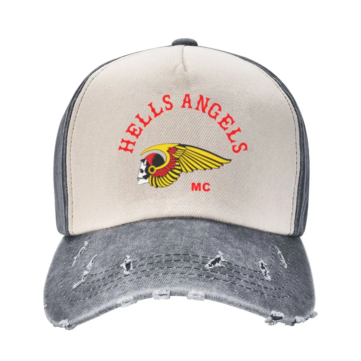 

Vintage Hell Angel Baseball Caps Unisex Style Distressed Denim Headwear HA MC Motorcycle Club Outdoor Summer Caps Hat