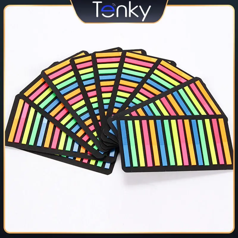 

Thin Strips Colorful 300 Sheets Highlight Flag Sticker Self Adhesive Fluorescent Translucent Index Tabs Bookmark Memo Pad