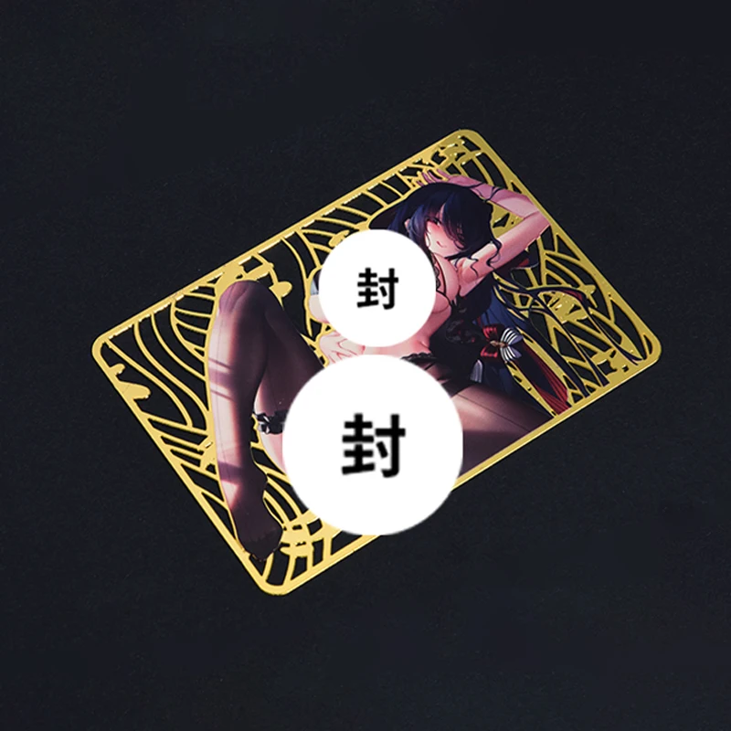 Фото 6 шт. Genshin Impact SPY×FAMILY Acg карточка сексуальные девушки баскетбольный Райден Shogun Yor Forger Nudes карточки для Взрослой коллекции полые металлические ... №4