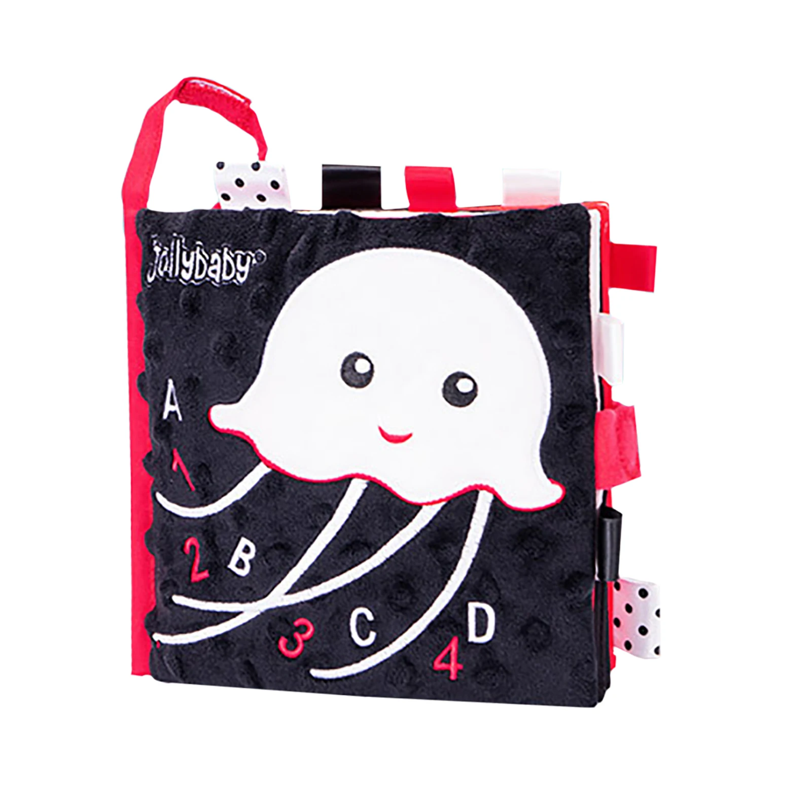 

Детские сенсорные игрушки тканевая книга для новорожденных черная белая красная животная детская тканевая книга с гофрированными Монтесс...